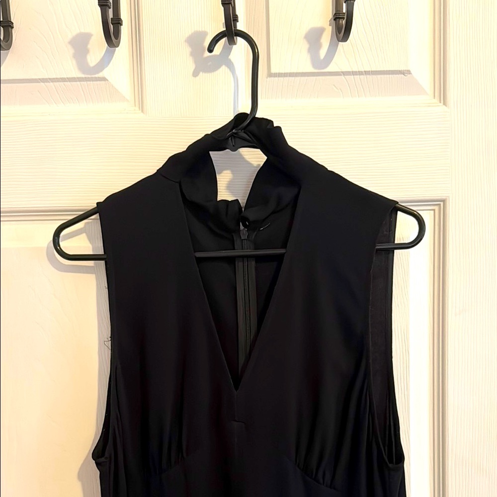 Vintage Black Sleeveless Wide Leg Jumpsuit